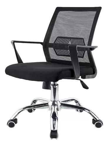 Silla Oficina Ejecutiva Reclinable TORVI – Ergonómica Con Respaldo Mesh Y Base Cromada