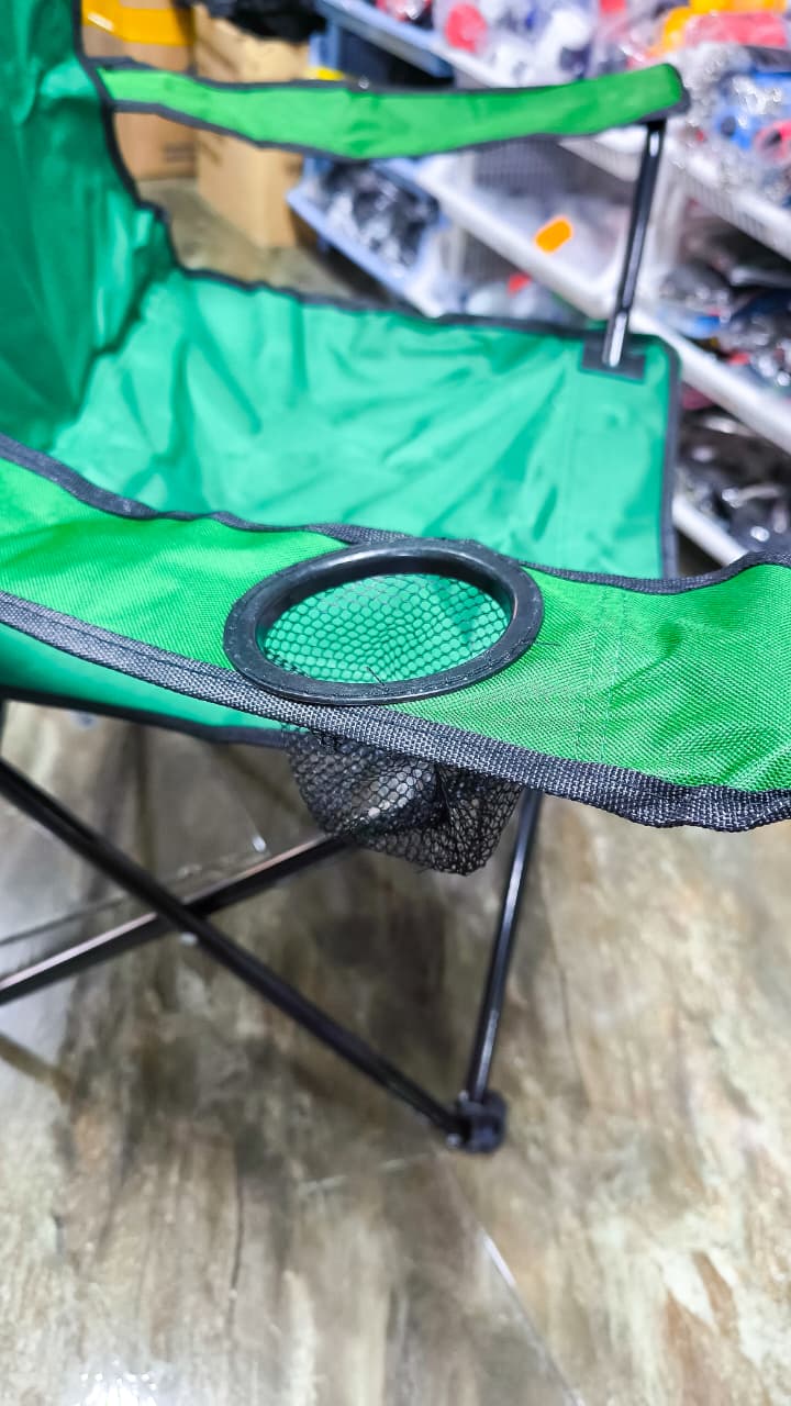 Silla Plegable De Camping Con Apoyabrazos Y Portavasos – Portátil Para Exteriores