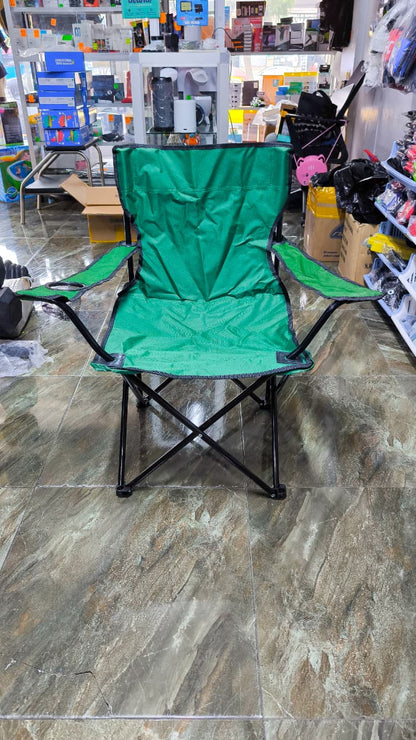 Silla Plegable De Camping Con Apoyabrazos Y Portavasos – Portátil Para Exteriores