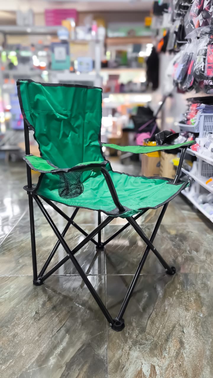 Silla Plegable De Camping Con Apoyabrazos Y Portavasos – Portátil Para Exteriores