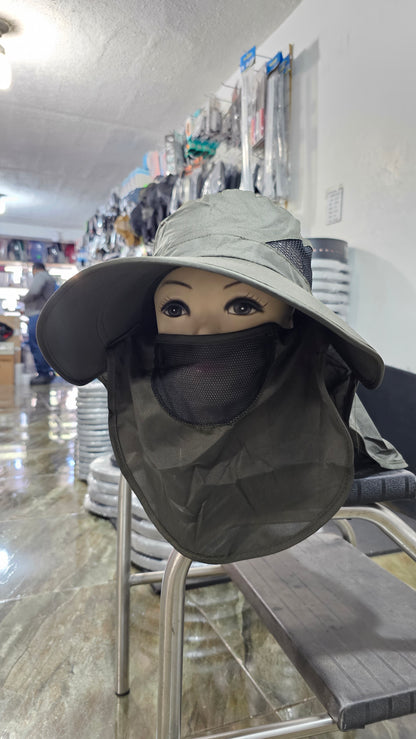 Sombrero De Pesca Con Protector Facial – Protección Solar Completa Para Camping, Senderismo Y Actividades Al Aire Libre