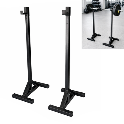 Soporte De Barra Para Sentadillas Ajustable – Par De Soportes Metálicos Para Gimnasio
