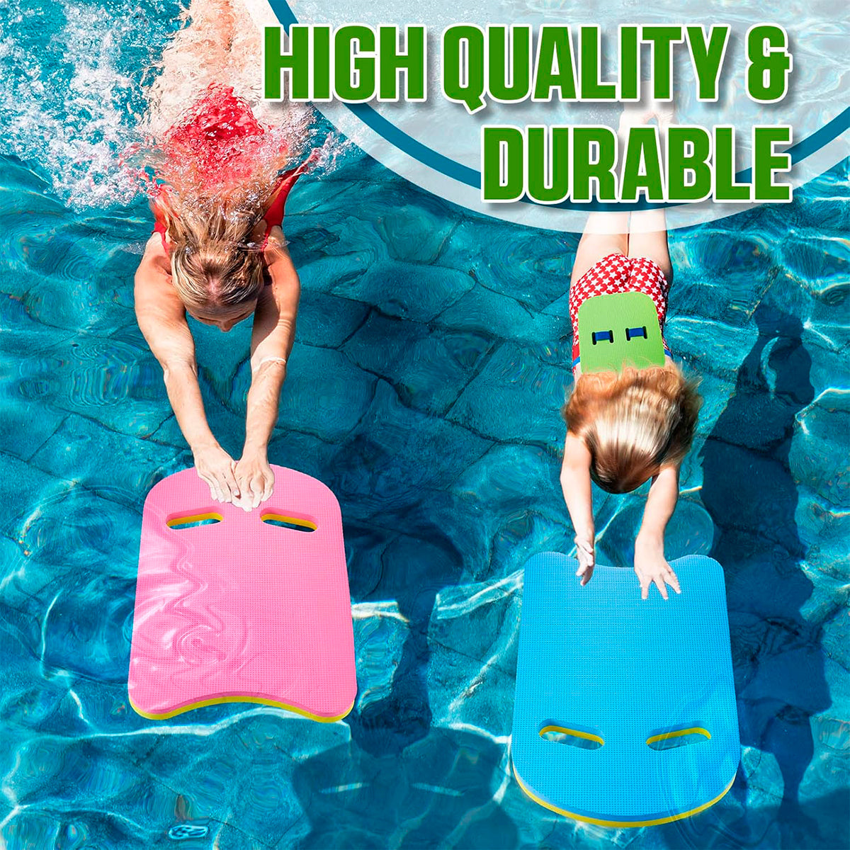 Tabla De Natación En Espuma EVA Con Asas – Flotador De Entrenamiento Para Niños Y Adultos