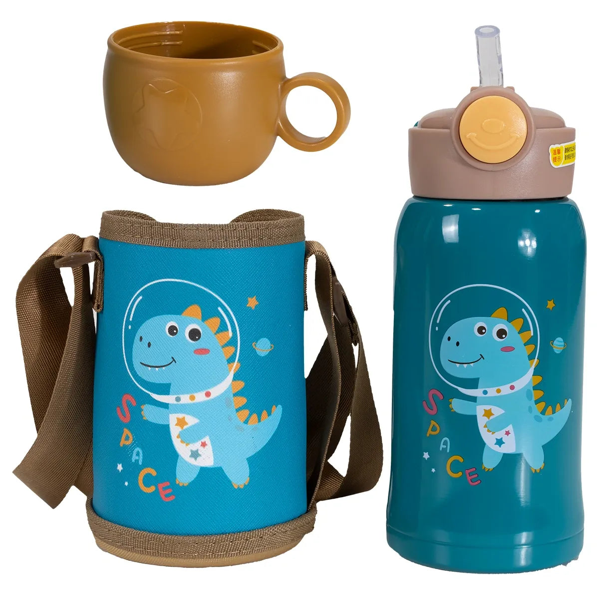 Termo Térmico 500 ml De Acero Inoxidable – Botella Con Bolso De Transporte Para Agua, Café y Bebidas