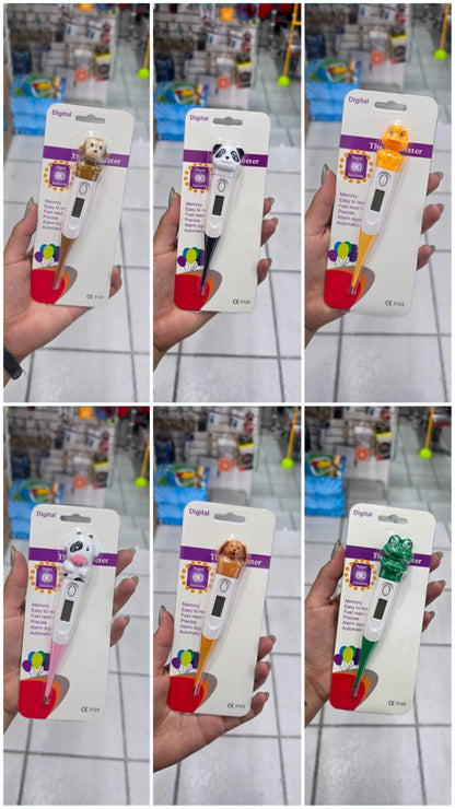 Termómetro Digital Infantil Animales – Con Punta Flexible Y Pantalla Lcd Para Bebés Y Niños