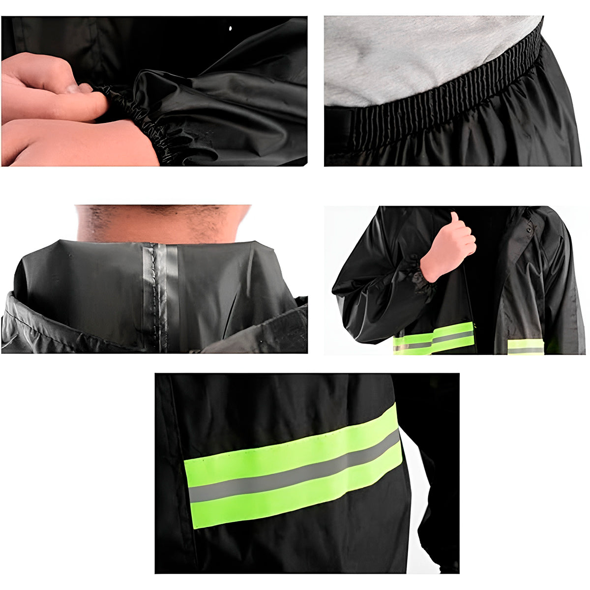 Traje De Lluvia Alta Visibilidad – Chaqueta Y Pantalón Impermeables Para Seguridad Laboral
