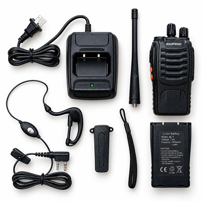 Walkie Talkie Baofeng BF-888S Recargable – Radio De 15 Canales Con Linterna Para Trabajo Y Seguridad