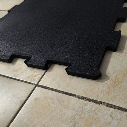 Piso De Caucho 11mm Gym Antideslizante – Baldosa Protectora Para Pesas Y Entrenamiento En Casa O Gimnasio