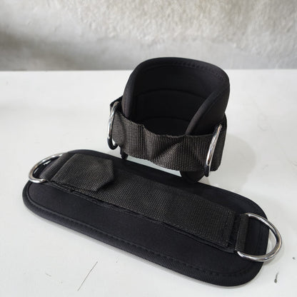 Par De Tobilleras Para Polea – Correas Acolchadas Con Anillo En D Para Glúteos Y Piernas
