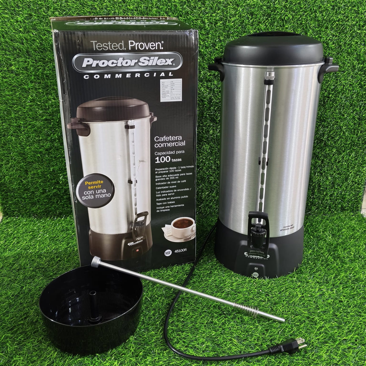 Cafetera Industrial 100 Tazas Proctor Silex 45100R – Dispensador Rápido Y Eficiente