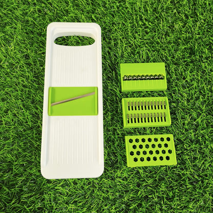 Cortador De Verduras Multifuncional 4 En 1 Con Cuchillas Intercambiables De Acero Inoxidable Para Rallar, Filetear Y Cortar En Julianas