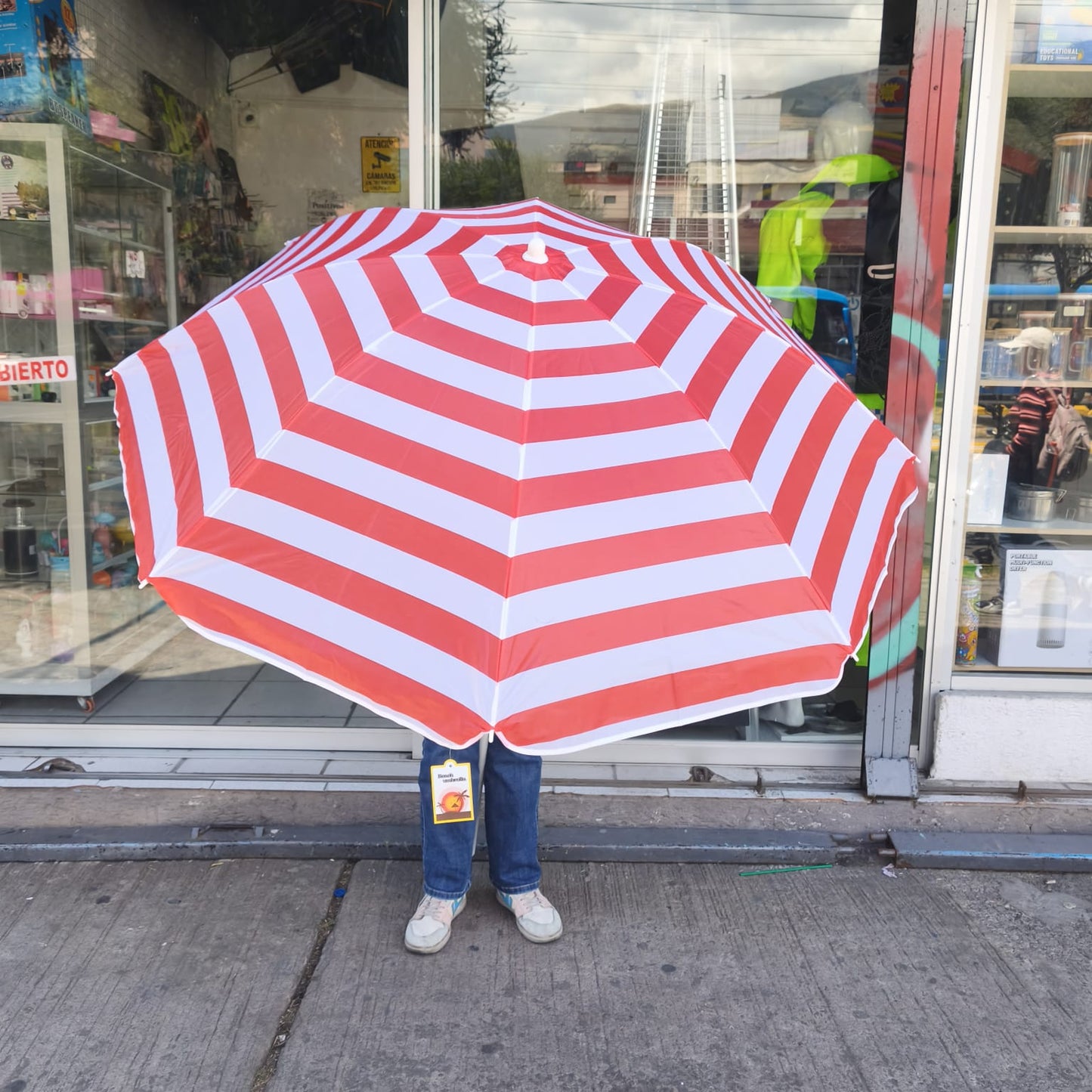 Sombrilla De Playa 150cm Con Protección UV UPF50+ – Inclinable Y Portátil Con Estaca
