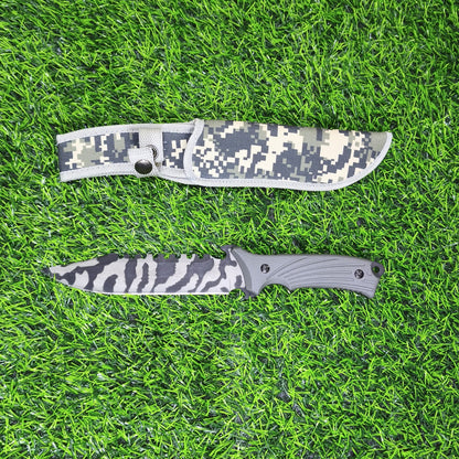 Cuchillo Navaja Táctico Militar Camuflado Pixelado – Hoja Multifuncional Con Funda De Nylon Para Exteriores