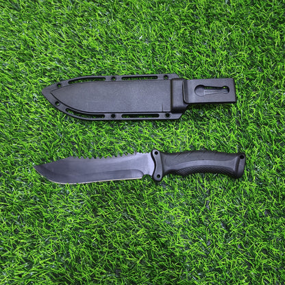 Cuchillo Táctico Militar Dentado Con Estuche Rígido – Hoja De Acero Inoxidable Para Supervivencia Y Campamentos