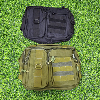 Bolso Táctico Multiuso Militar – Tipo Canguro De Mano Con Correa Ajustable