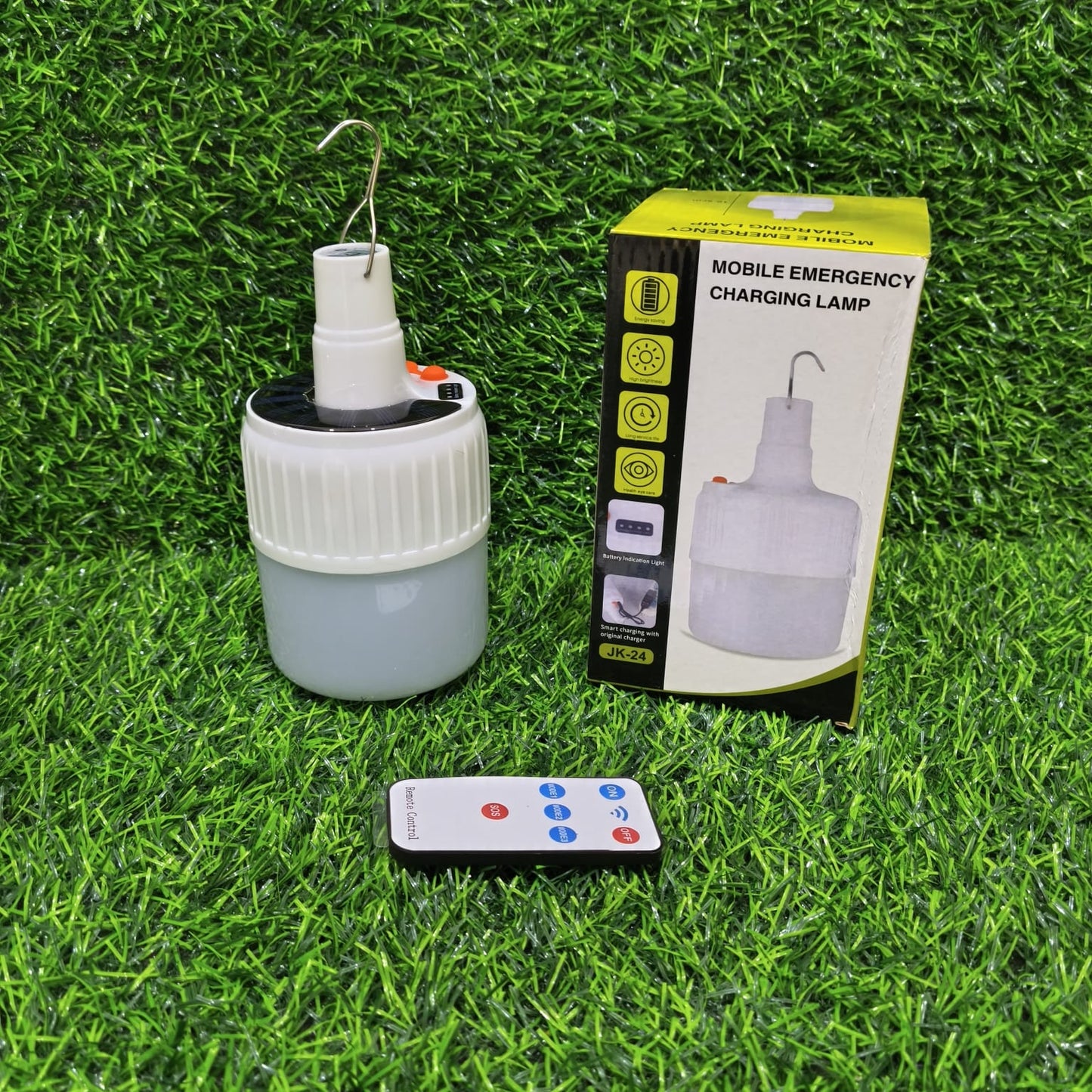 Foco Colgante Solar LED Recargable Con Control Remoto – Lámpara Portátil USB Para Camping Y Emergencias