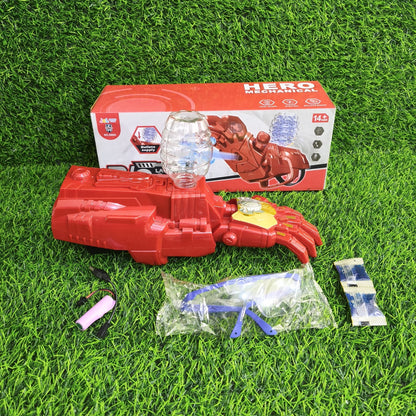 Guante Robótico Iron Man Con Pistola De Hidrogel Automática – Juguete Eléctrico Con Disparo De Bolas Para Niños