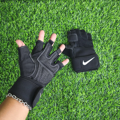 Guantes Nike Deportivos Gym Crossfit Bicicleta – Medio Dedo Con Agarre Antideslizante Y Correa Ajustable