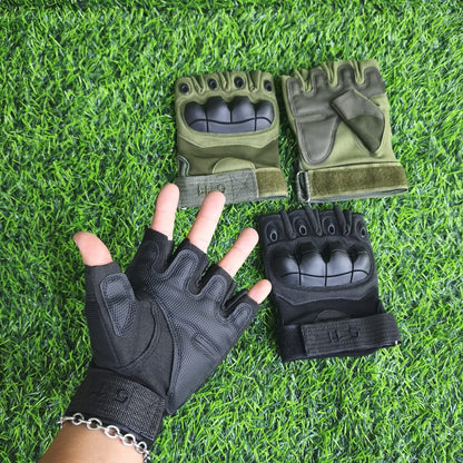 Guantes Tácticos 5.11 Cobra Medio Dedo Militar – Protección Rígida En Nudillos Con Palma Antideslizante Y Cierre Ajustable