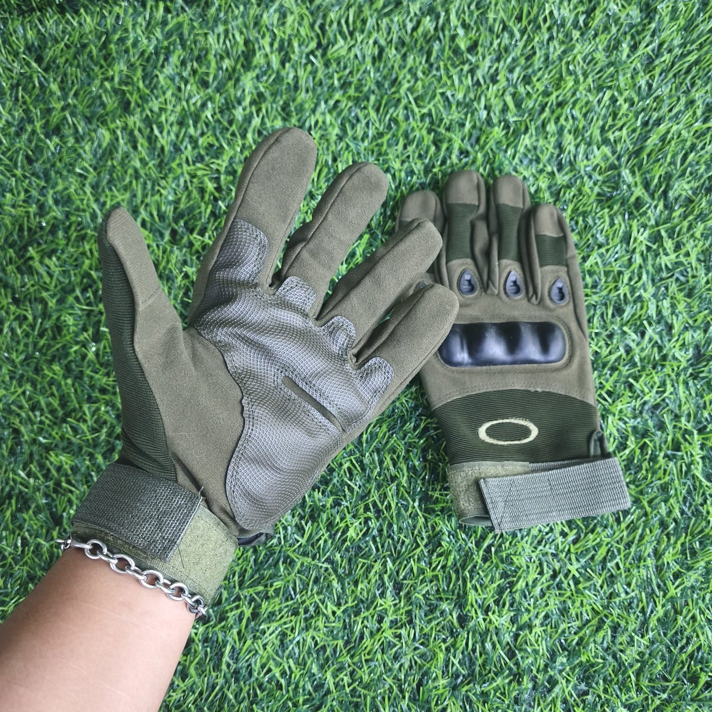 Guantes Tácticos Oakley Dedo Completo Protector Nudillos – Refuerzo Rígido, Antideslizantes Y Cierre Ajustable Para Uso Militar O Deportivo
