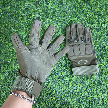 Guantes Tácticos Oakley Dedo Completo Nudillos Reforzados – Antideslizantes Y Cierre Ajustable Velcro Para Uso Militar O Deportivo