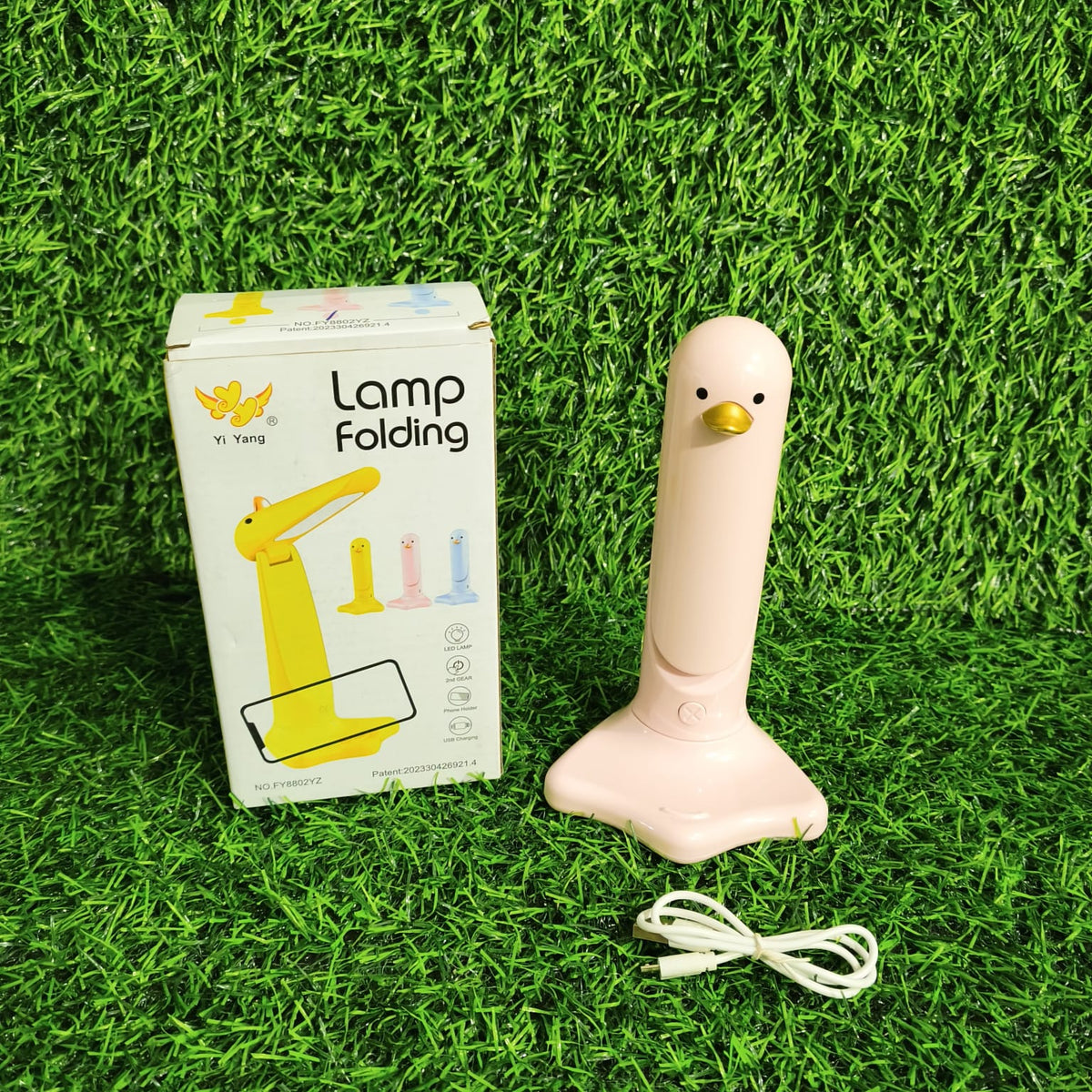 Lámpara Led Patito Para Escritorio – Luz Recargable Con Diseño Plegable Y Soporte Para Celular Integrado