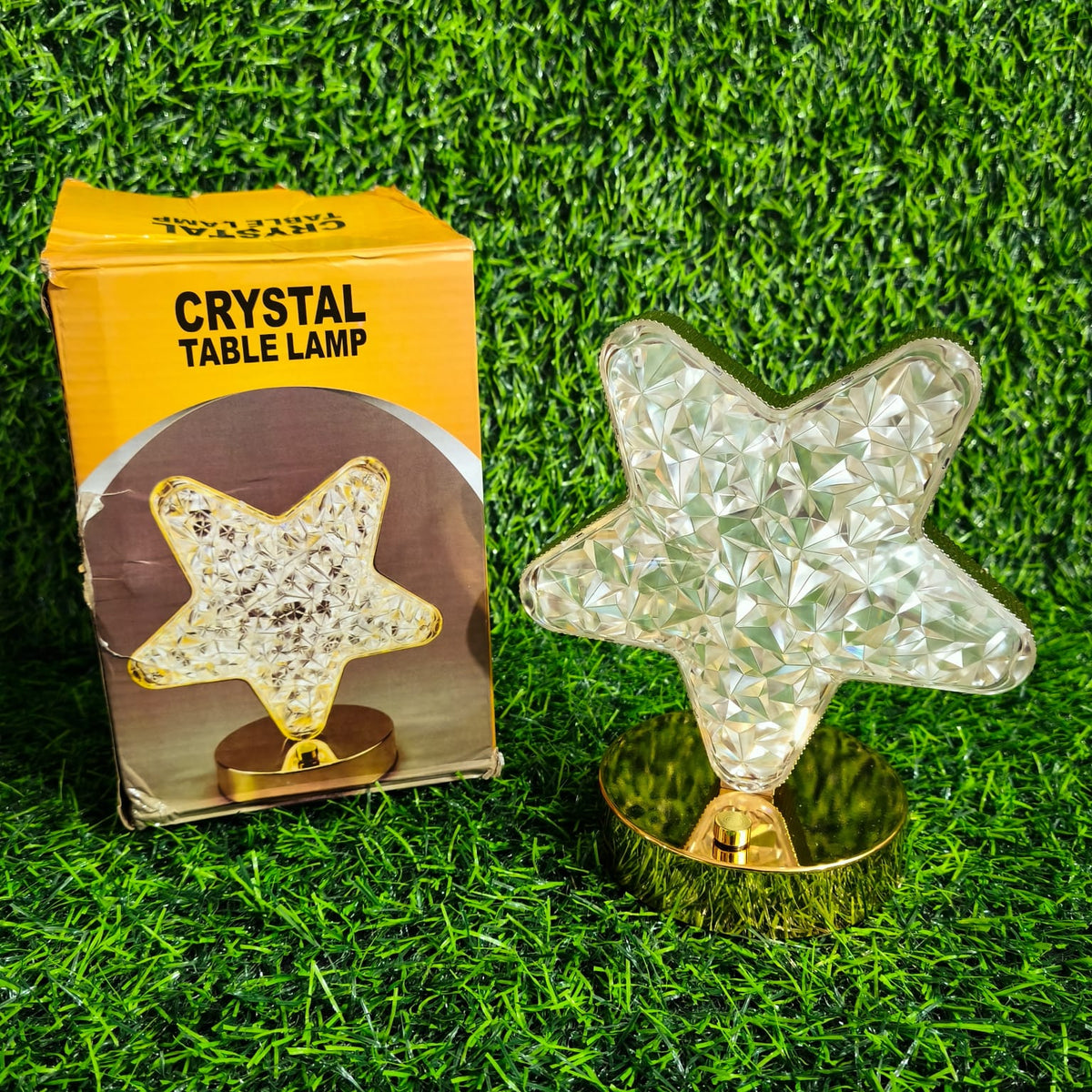 Lámpara Decorativa De Mesa En Forma De Estrella – Cristal Led Recargable Con Regulador De Intensidad Y Luz Cálida O Blanca