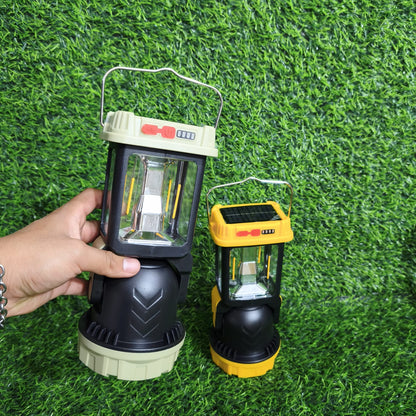 Linterna Farol LED Solar Recargable Con Cabezal Giratorio – 5 Modos De Luz Para Camping Y Emergencias