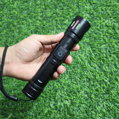 Linterna Táctica LED Con Zoom Y Carga Tipo C IPX6 – Alta Potencia Resistente Al Agua Para Trabajo Y Campo