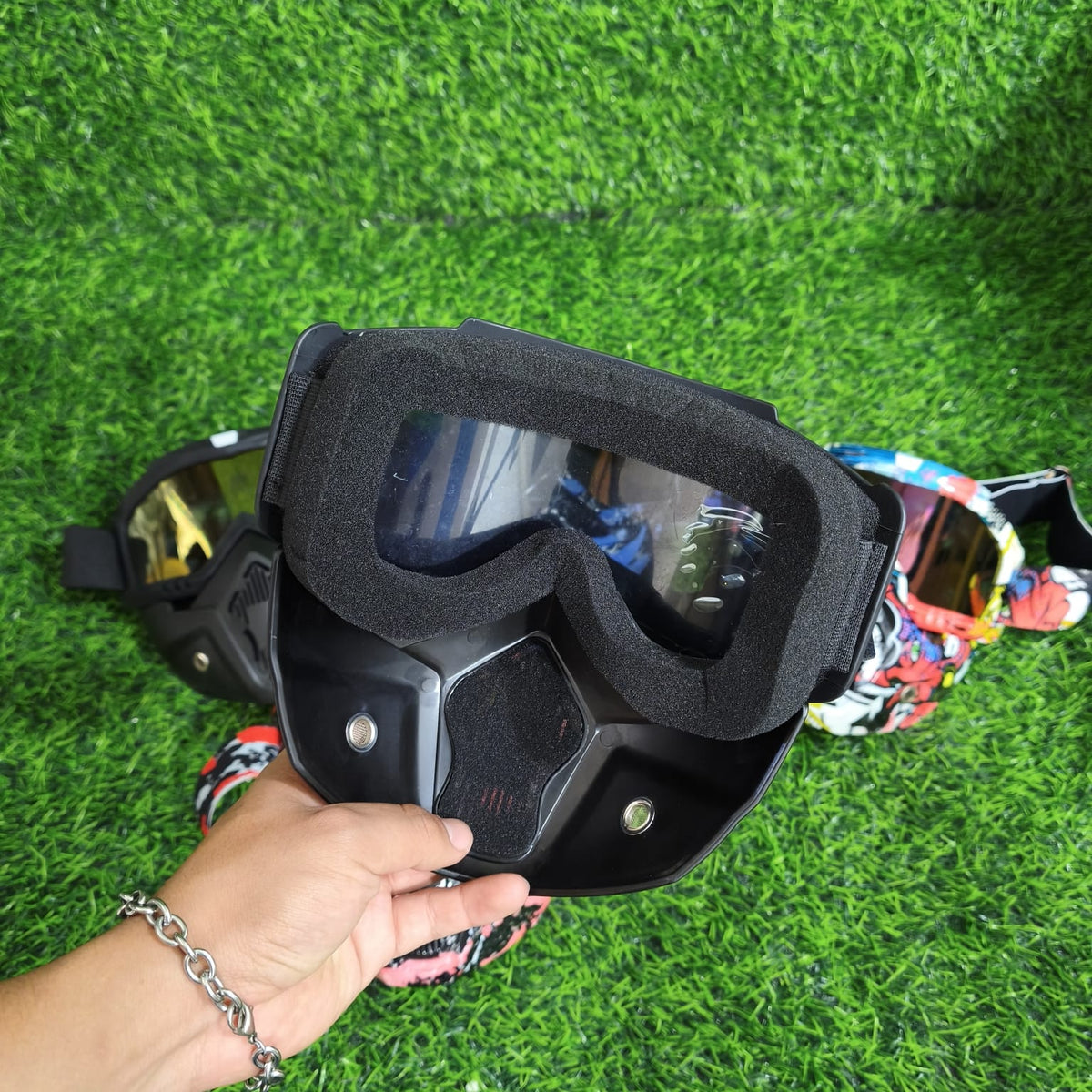 Máscara Táctica 2 En 1 Con Gafas Desmontables – Protección Para Motocross Airsoft Y Ciclismo Outdoor