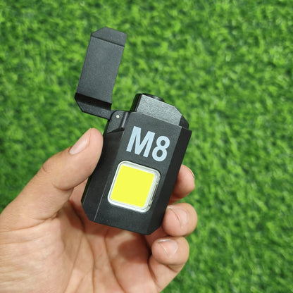 Mini Linterna LED COB Y Encendedor Eléctrico Recargable – Sin Llama Resistente Al Viento Para Llavero