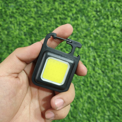 Mini Linterna Llavero LED COB Recargable – Con Base Magnética Abrebotellas Y Gancho Para Camping
