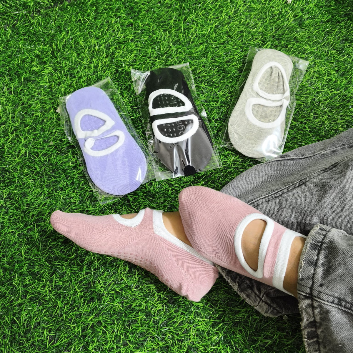 Medias de Yoga Antideslizantes con Ajuste al Tobillo para Pilates y Entrenamiento