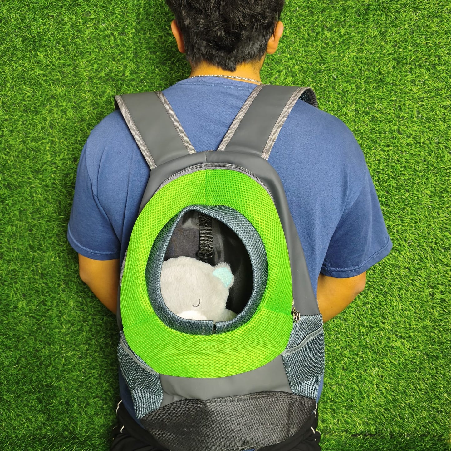 Mochila Transportadora Para Perros Y Gatos – Frontal Transpirable De Malla Con Arnés De Seguridad