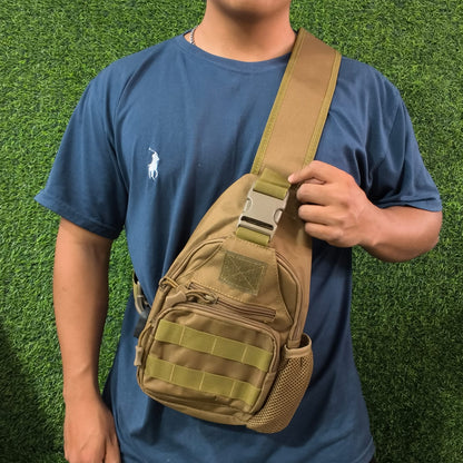 Mochila Pechera Táctica Cruzada Con Puerto USB Y MOLLE – Bolso Ambidiestro Para Uso Diario Y Outdoor