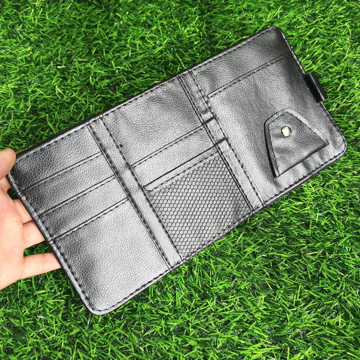 Organizador De Visera Para Auto En Piel Sintética – Soporte Para Documentos Gafas Y Tarjetas
