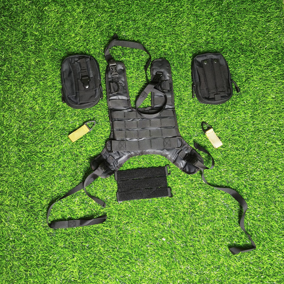 Mochila De Tanque Para Moto Con Sistema MOLLE – Arnés Ajustable Con Bolsas Y Accesorios Para El Motociclista