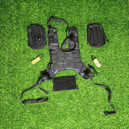 Mochila De Tanque Para Moto Con Sistema MOLLE – Arnés Ajustable Con Bolsas Y Accesorios Para El Motociclista