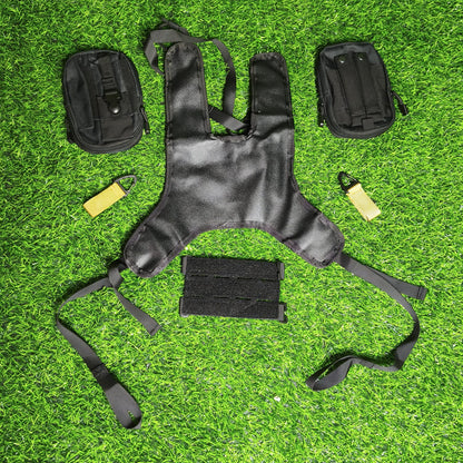 Mochila De Tanque Para Moto Con Sistema MOLLE – Arnés Ajustable Con Bolsas Y Accesorios Para El Motociclista