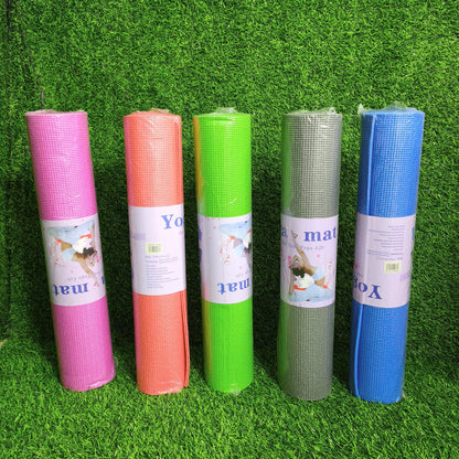 Alfombra Mat De Yoga PVC – Colchoneta Liviana Para Pilates, Estiramientos Y Ejercicio En Casa O Gimnasio