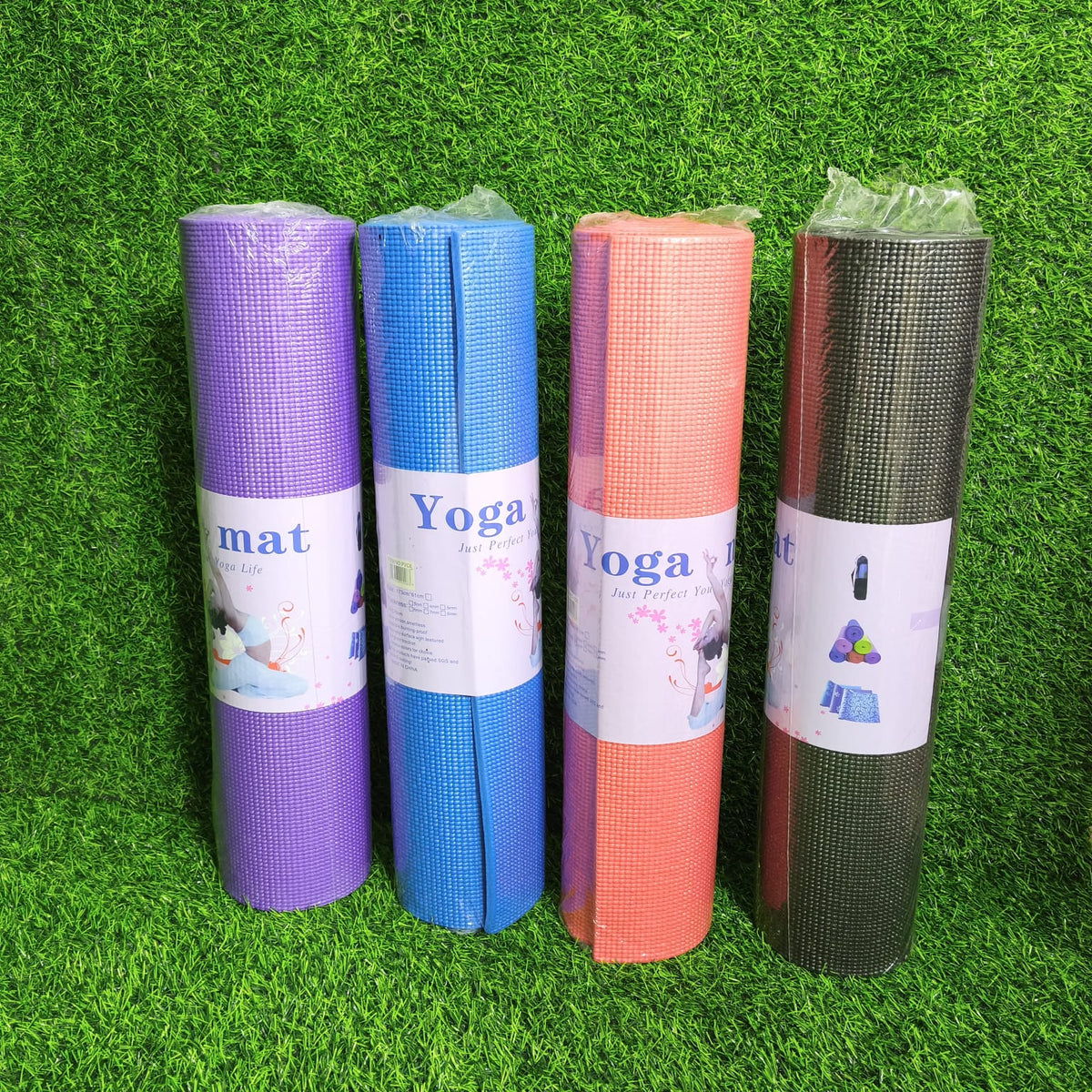 Alfombra Mat De Yoga PVC – Colchoneta Liviana Para Pilates, Estiramientos Y Ejercicio En Casa O Gimnasio