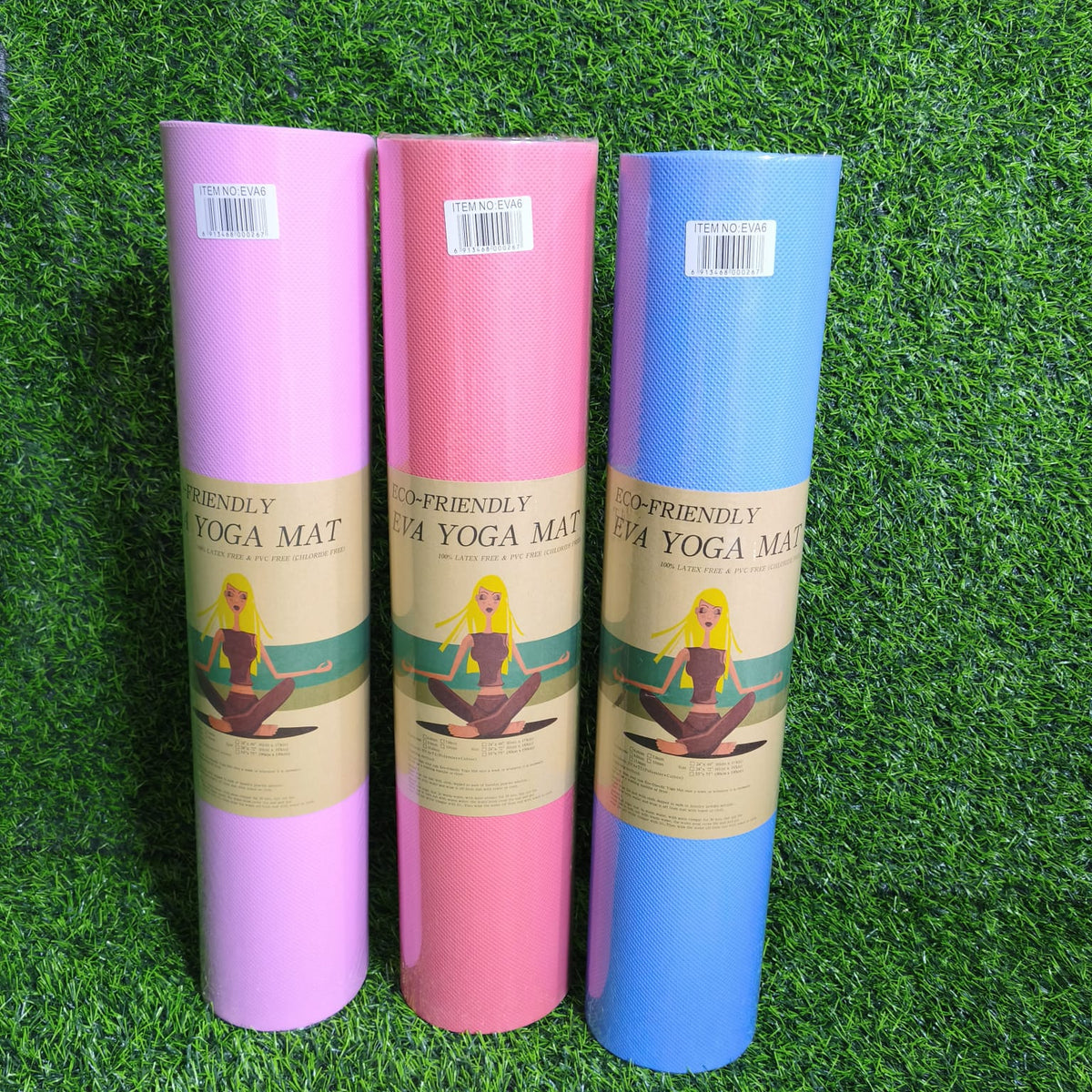 Mat De Yoga EVA Antideslizante 173x61cm – Colchoneta Enrollable Para Pilates Y Ejercicio En Casa
