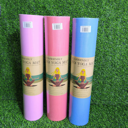 Mat De Yoga EVA Antideslizante 173x61cm – Colchoneta Enrollable Para Pilates Y Ejercicio En Casa