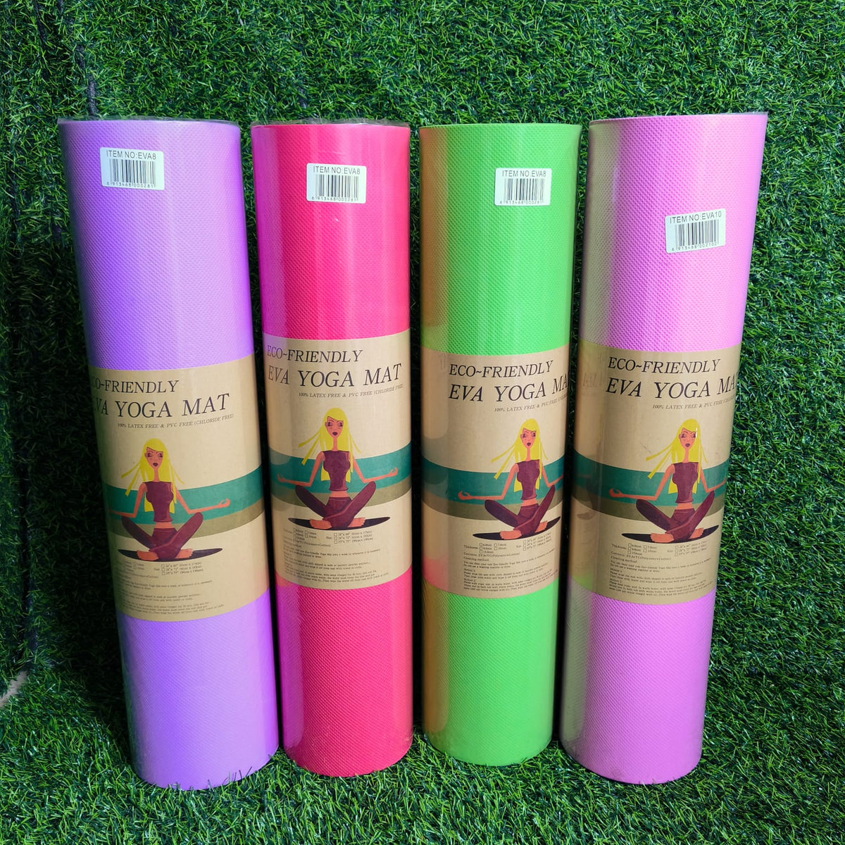Mat De Yoga EVA Antideslizante 173x61cm – Colchoneta Enrollable Para Pilates Y Ejercicio En Casa