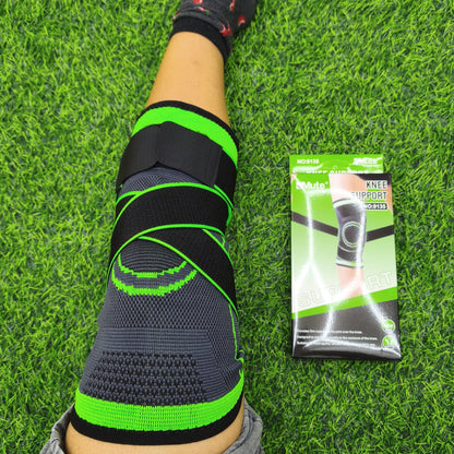 Rodillera Deportiva De Compresión Con Cintas Cruzadas – Soporte Elástico Reforzado Para Entrenamiento