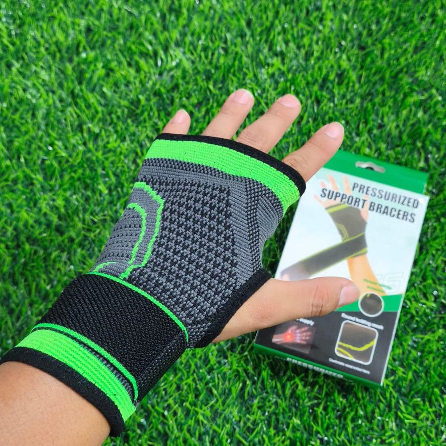Muñequera Deportiva De Compresión Con Velcro Ajustable – Soporte Anatómico Para Entrenamiento Y Trabajo