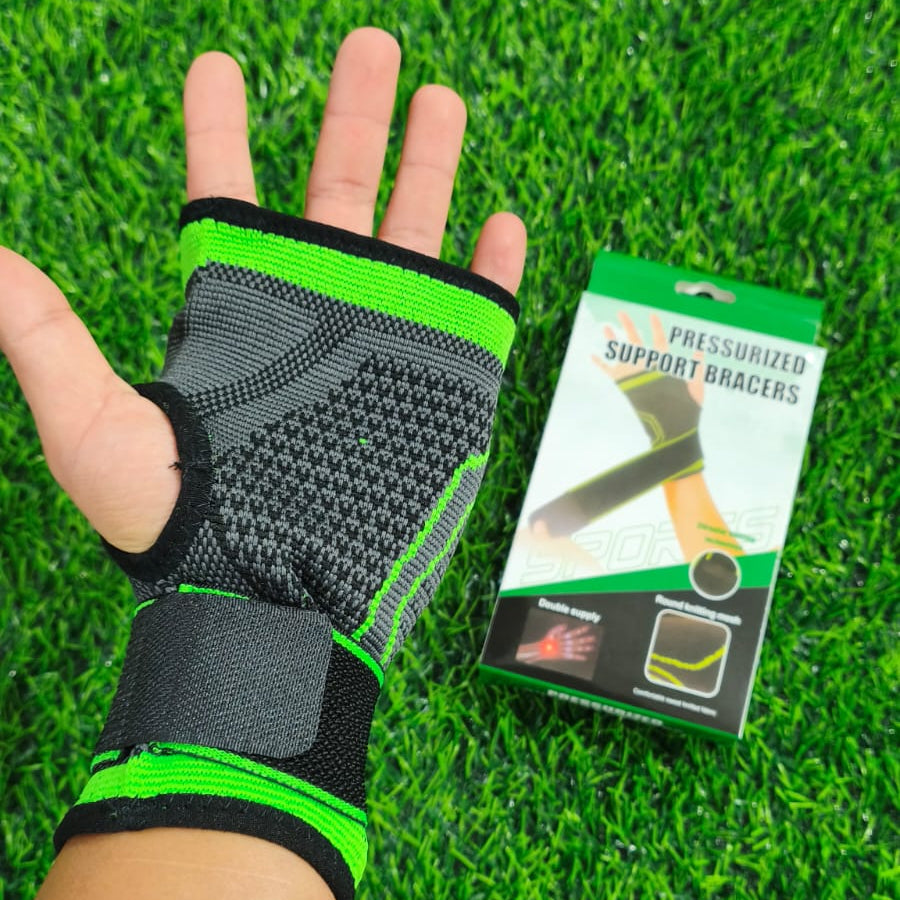 Muñequera Deportiva De Compresión Con Velcro Ajustable – Soporte Anatómico Para Entrenamiento Y Trabajo