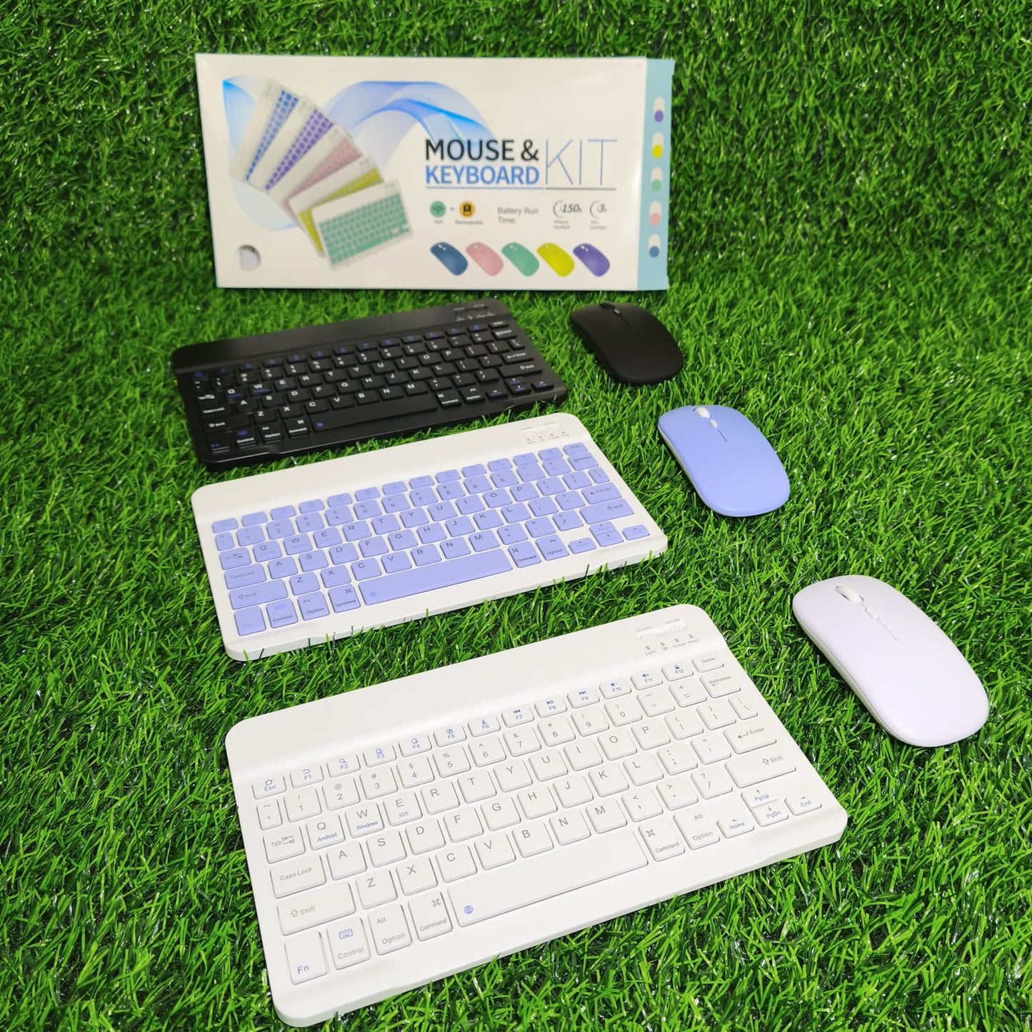 Kit Teclado Y Mouse Bluetooth Recargable – Inalámbrico Ultradelgado Para Tablet, Celular Y PC