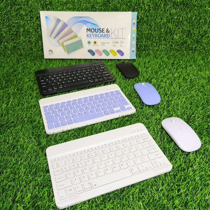 Kit Teclado Y Mouse Bluetooth Recargable – Inalámbrico Ultradelgado Para Tablet, Celular Y PC