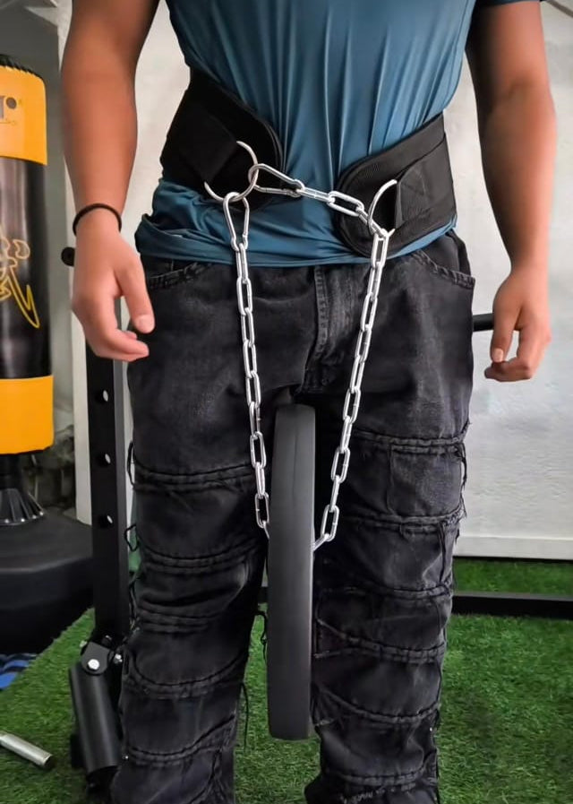 Cinturón de Lastre con Cadena para Fondos, Dominadas y Calistenia